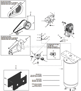 Page A Diagram and Parts List for EX840500 2008 Campbell Hausfeld Compressor